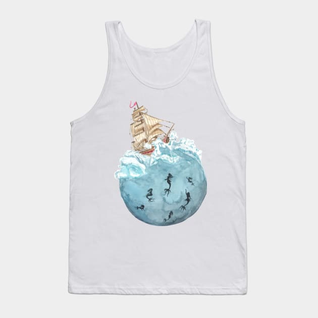 Sailing to the mermaids Tank Top by Créa'RiBo